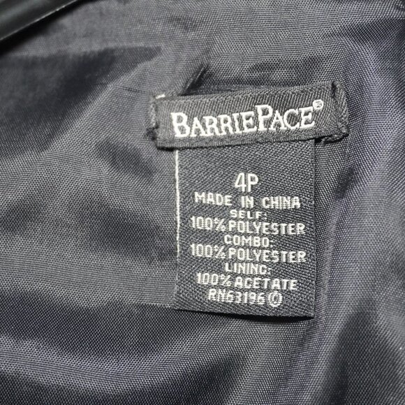 Barrie Pace Women Black V Neck Midsleeve Bow Tie Formal Or Casual Dress Size 4P - Picture 6 of 6